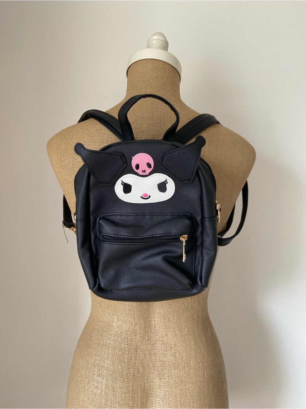 Black Kuromi-Inspired Kids Backpack/Purse Bundle.